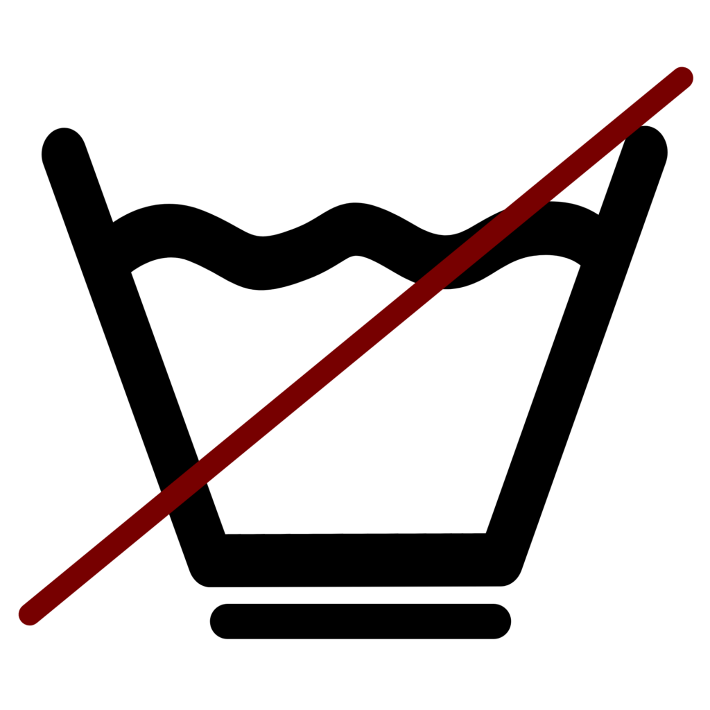 nicht pflegeleicht - Waschsymbol